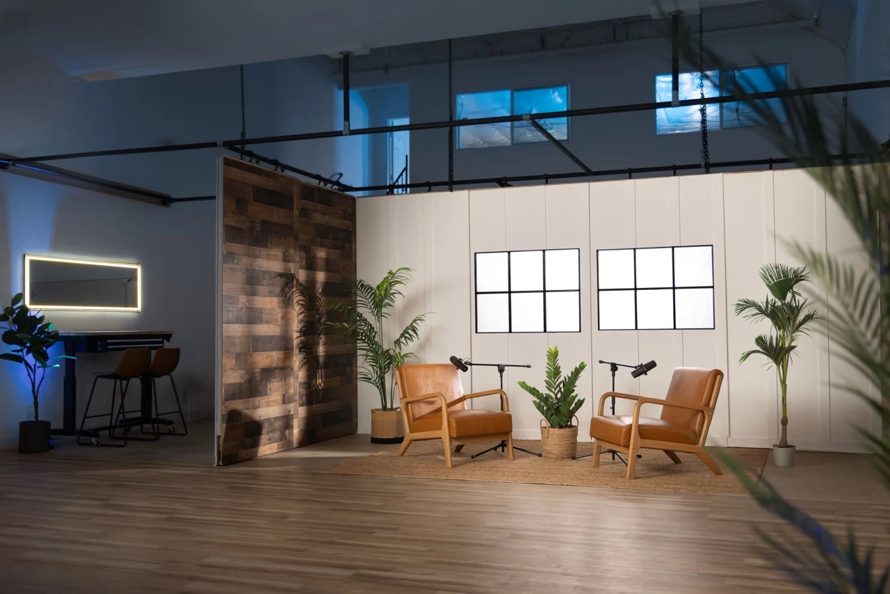 Wide view of the Great Minds production studio